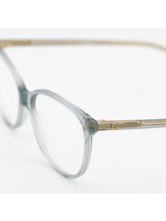 Gucci GG0550O 014 Eyeglasses Shiny Grey 51mm Cat Eye Frame main image 4